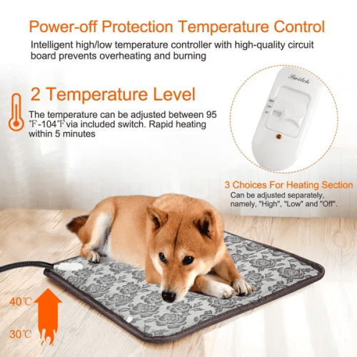 Pet Heating Pad Dog Cat Electric Heating Mat Waterproof Adjustable Warming Blanket Pet Heating Pad Dog Cat Electric Heating Mat Waterproof Adjustable Warming Blanket